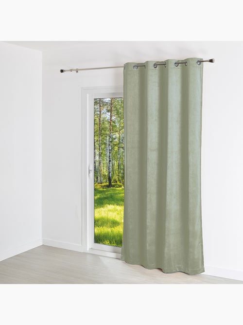 Rideau uni  - Effet daim - Kiabi