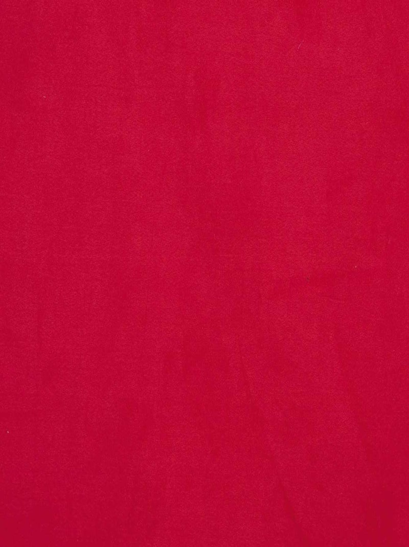 Rideau Uni  - Effet Suédine Rouge - Kiabi