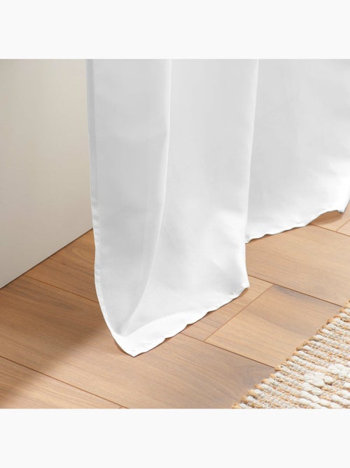 Rideau uni à oeillets - Microfibre douce - Absolu - Kiabi