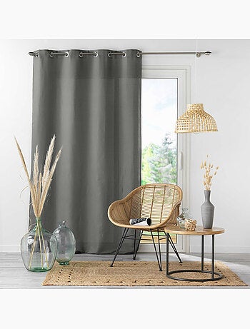 Rideau uni à oeillets - Microfibre douce - Absolu