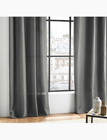 Rideau uni à oeillets - Microfibre douce - Absolu