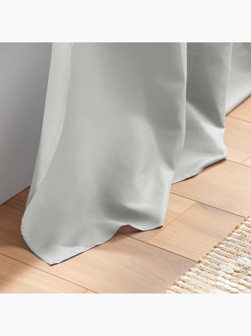 Rideau uni à oeillets - Microfibre douce - Absolu - Kiabi