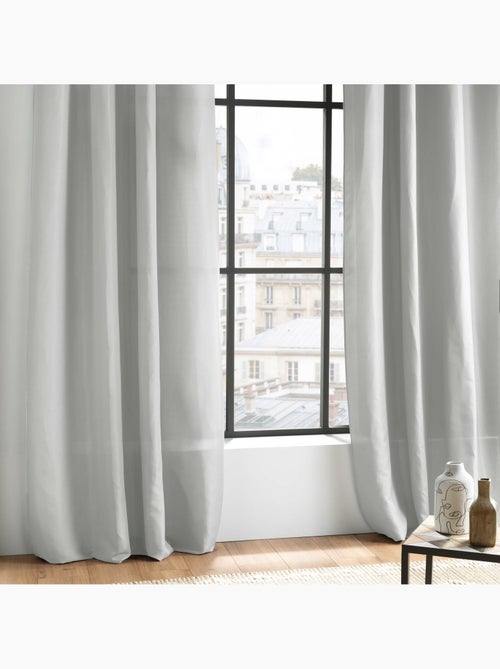 Rideau uni à oeillets - Microfibre douce - Absolu - Kiabi
