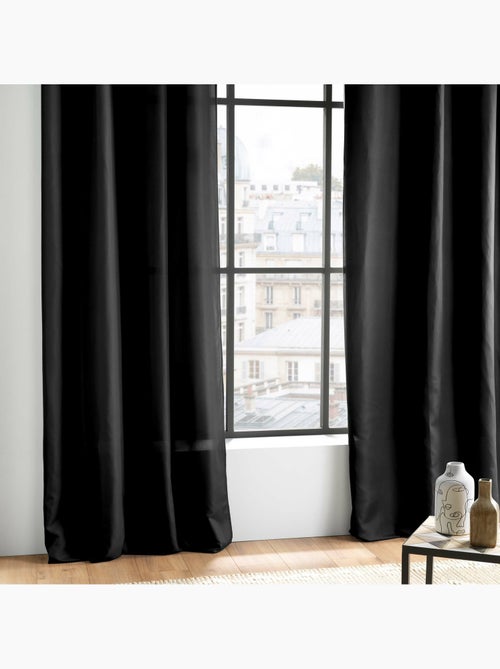 Rideau uni à oeillets - Microfibre douce - Absolu - Kiabi