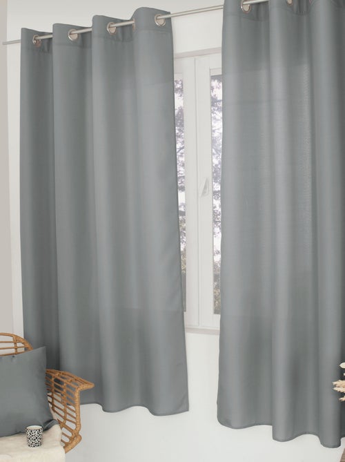 Rideau uni à oeillets - Kiabi