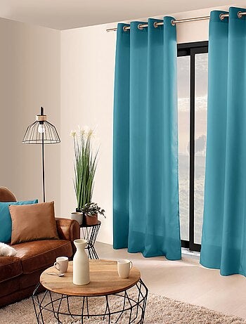 Rideau uni à oeillets