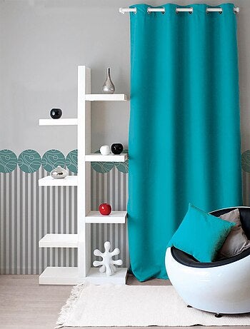 Rideau uni à oeillets