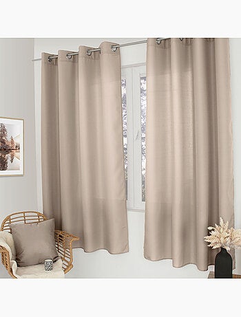 Rideau uni à oeillets