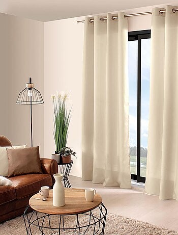 Rideau uni à oeillets