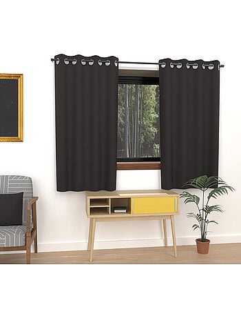 Rideau uni à oeillets infroissable ALIX, par Soleil d'ocre