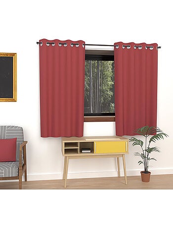 Rideau uni à oeillets infroissable ALIX, par Soleil d'ocre