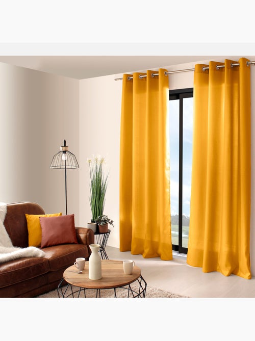 Rideau uni à oeillets - Kiabi