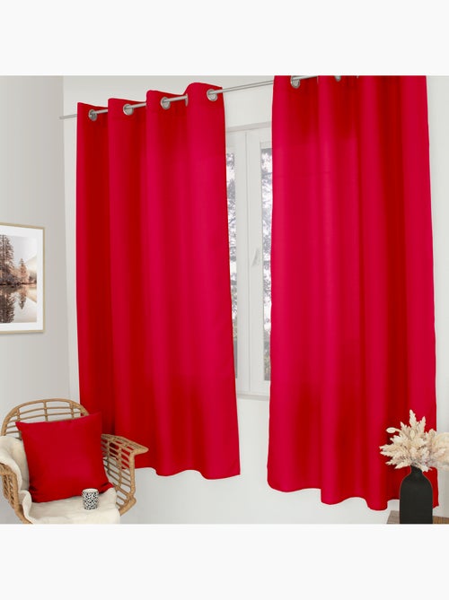 Rideau uni à oeillets - Kiabi