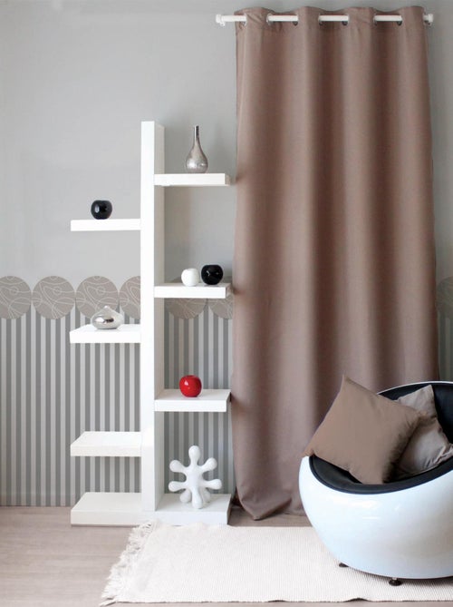 Rideau uni à oeillets - Kiabi