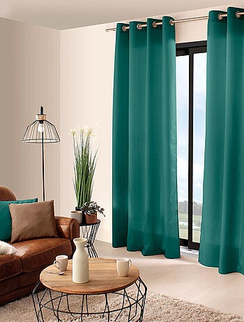 Rideau uni à oeillets