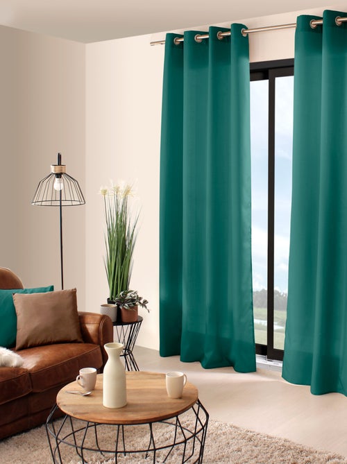 Rideau uni à oeillets - Kiabi