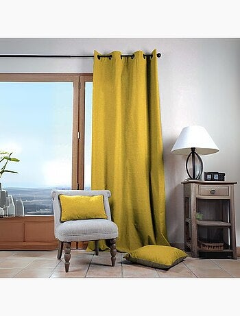 Rideau uni aux couleurs pétillantes