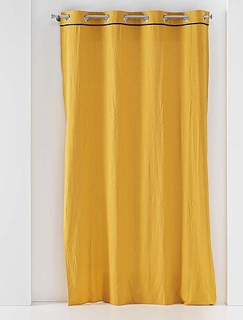 Rideau uni en coton lavé