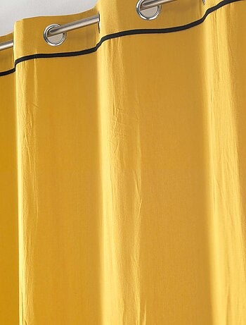 Rideau uni en coton lavé