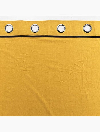 Rideau uni en coton lavé