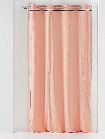 Rideau uni en coton lavé