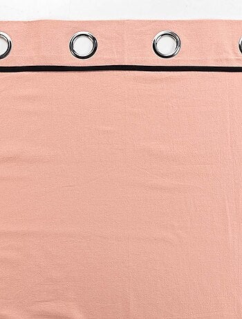 Rideau uni en coton lavé