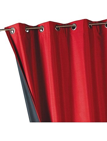 Rideau uni en shantung 100% occultant 3 couches