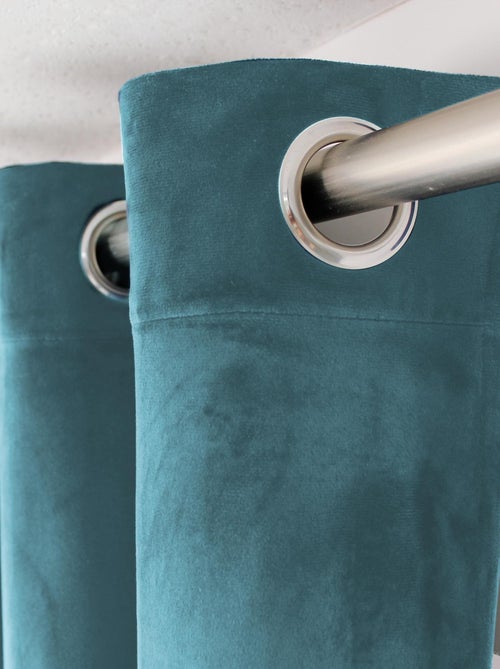 Rideau uni en velours - Kiabi