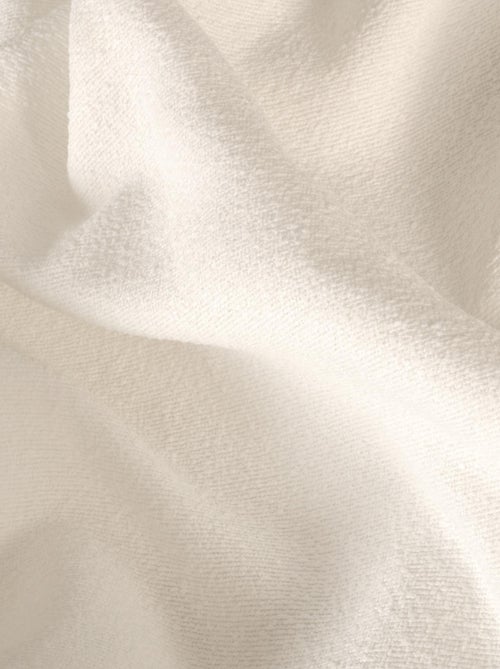 Rideau Uni fil chenille bouclette à œillets 140x240cm, Ecru - Kiabi