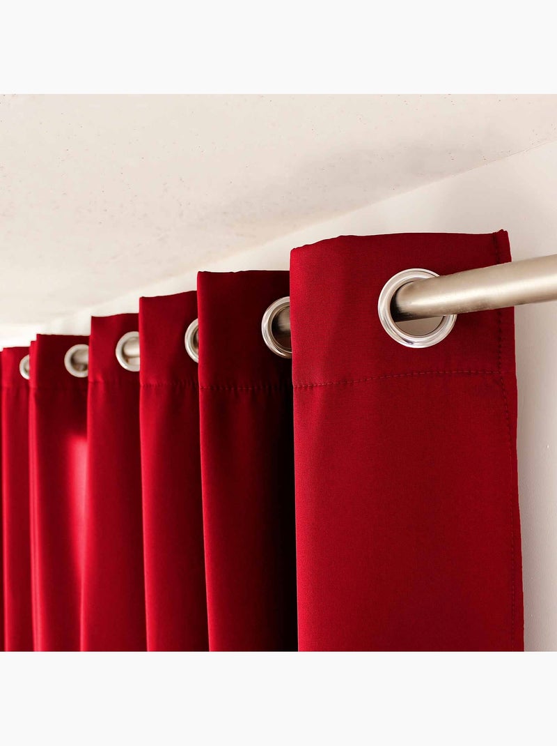 Rideau uni isolant et thermique Rouge - Kiabi