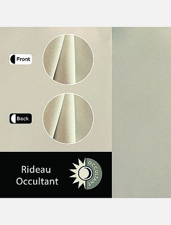 Rideau uni occultant, à œillet, prêt-à-poser.