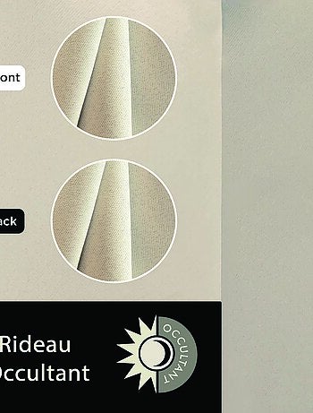 Rideau uni occultant, à œillet, prêt-à-poser.