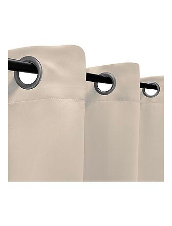 Rideau uni occultant, à œillet, prêt-à-poser.