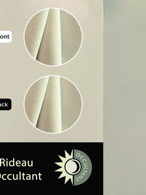 Rideau uni occultant, à œillet, prêt-à-poser. - Kiabi