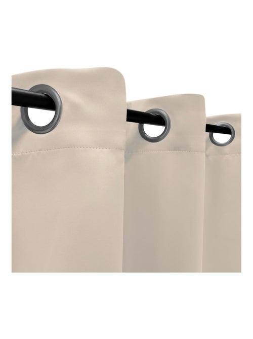 Rideau uni occultant, à œillet, prêt-à-poser. - Kiabi