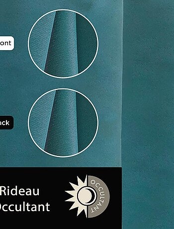 Rideau uni occultant, à œillet, prêt-à-poser.