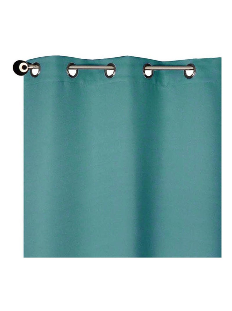 Rideau uni occultant, à œillet, prêt-à-poser. Bleu canard - Kiabi