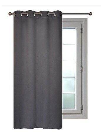 Rideau uni occultant, à œillet, prêt-à-poser.