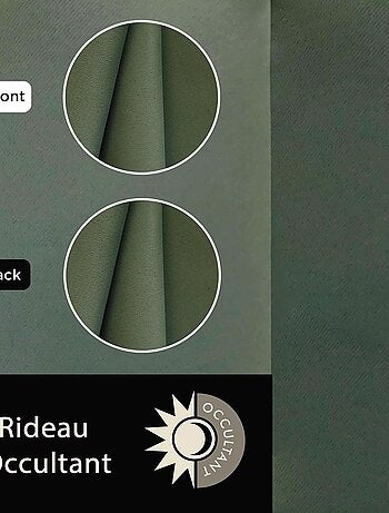 Rideau uni occultant, à œillet, prêt-à-poser.