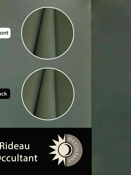 Rideau uni occultant, à œillet, prêt-à-poser. - Kiabi
