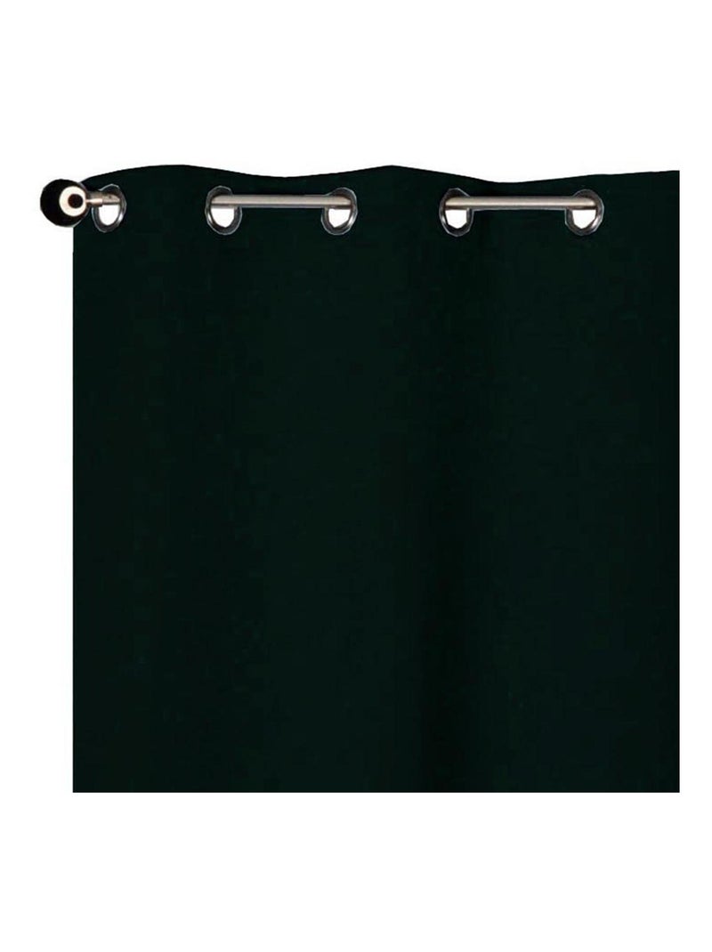 Rideau uni occultant, à œillet, prêt-à-poser. Noir - Kiabi