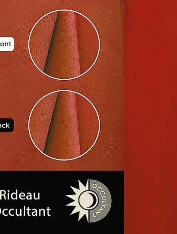 Rideau uni occultant, à œillet, prêt-à-poser.