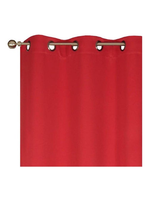 Rideau uni occultant, à œillet, prêt-à-poser. - Kiabi