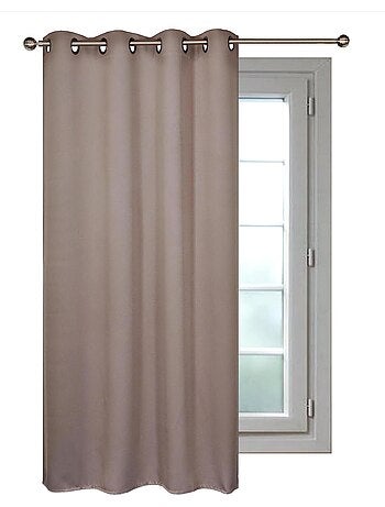 Rideau uni occultant, à œillet, prêt-à-poser.