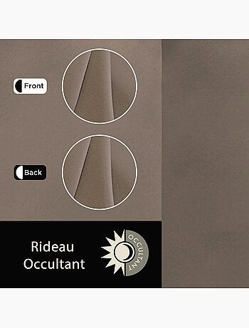 Rideau uni occultant, à œillet, prêt-à-poser.