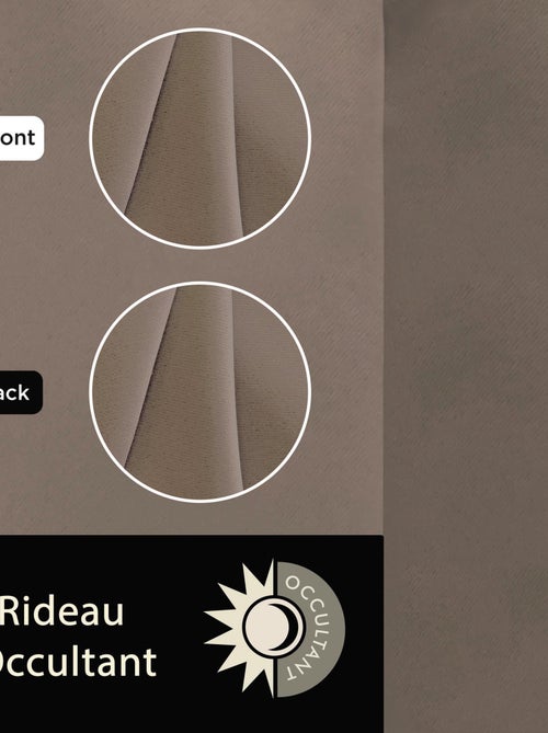 Rideau uni occultant, à œillet, prêt-à-poser. - Kiabi