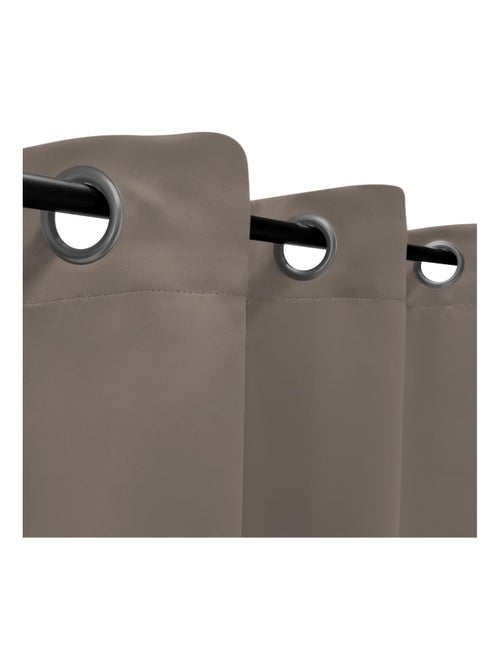 Rideau uni occultant, à œillet, prêt-à-poser. - Kiabi