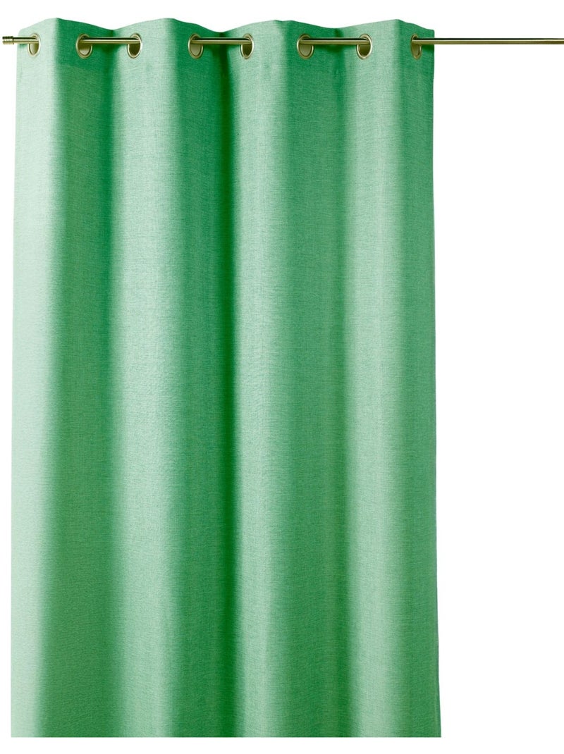 Rideau uni occultant et isolant thermique avec doublure polaire Vert clair - Kiabi