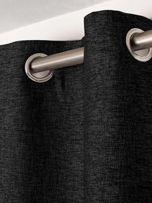 Rideau uni occultant "natté" - Kiabi