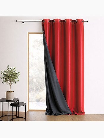 Rideau uni shantung 100% occultant 3 couches